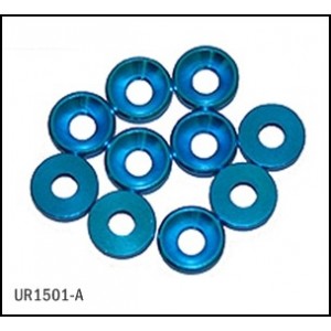 Arandela Cónica Aluminio 3mm Azul (10 uds)