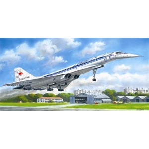 Maqueta Tupolev 144D Soviet Supersonic Passenger Aircraft 1:144