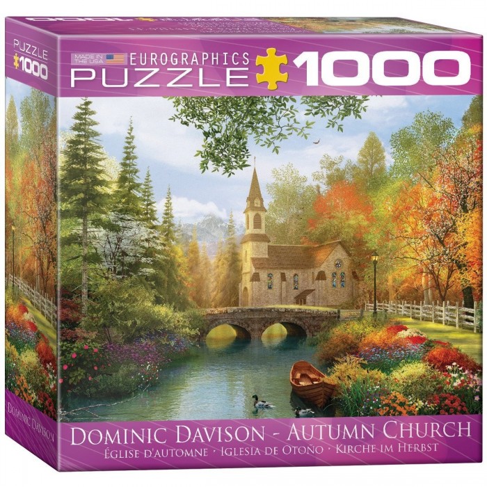 Puzzle 1000 Iglesia en Otoño