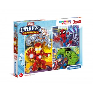 Puzzle 3x48 Marvel Super...